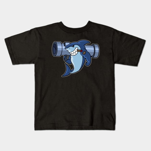 Bazooka Sharks (Clean) Kids T-Shirt by Roufxis